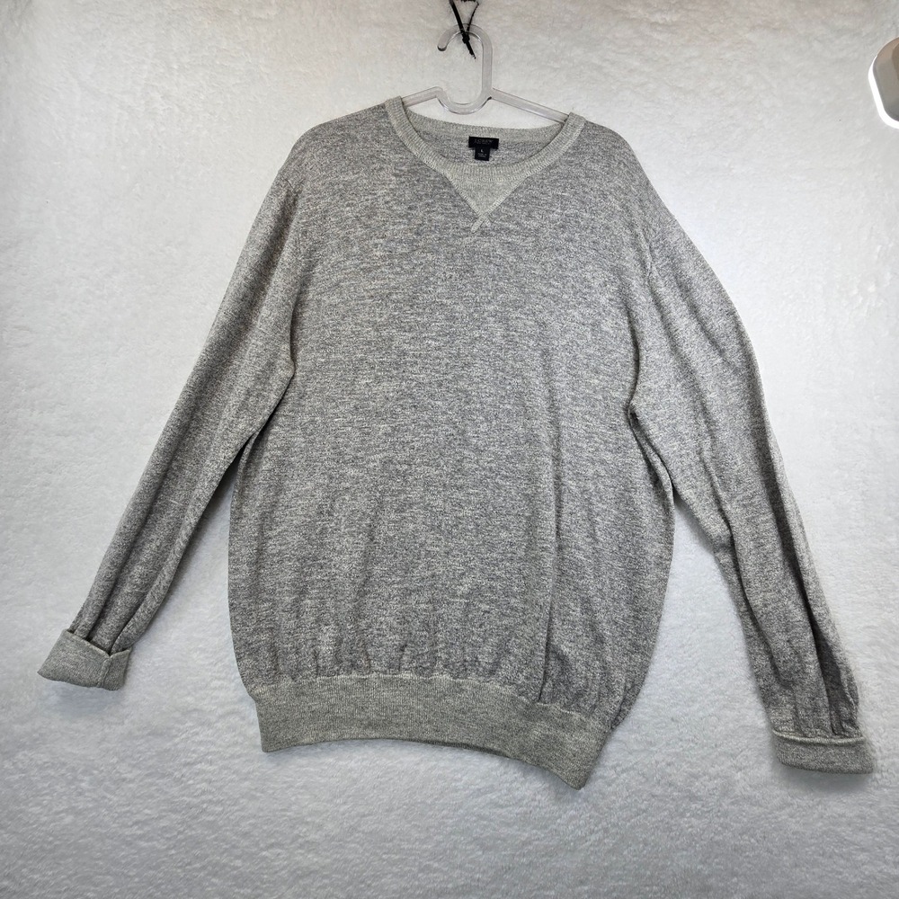 J Crew Neck Mens Large Fall Pullover Sweater Lightweight Timeless Minimalist‎